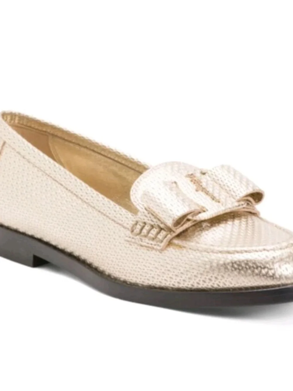 Salvatore Ferragamo Metallic Gold Bow Loafer - Picture 12 of 12
